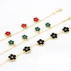 18k Gold Plating Flower Bracelets Pi-Mart
