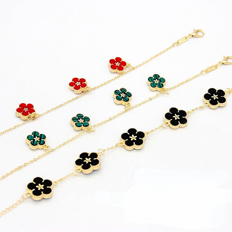 18k Gold Plating Flower Bracelets Pi-Mart