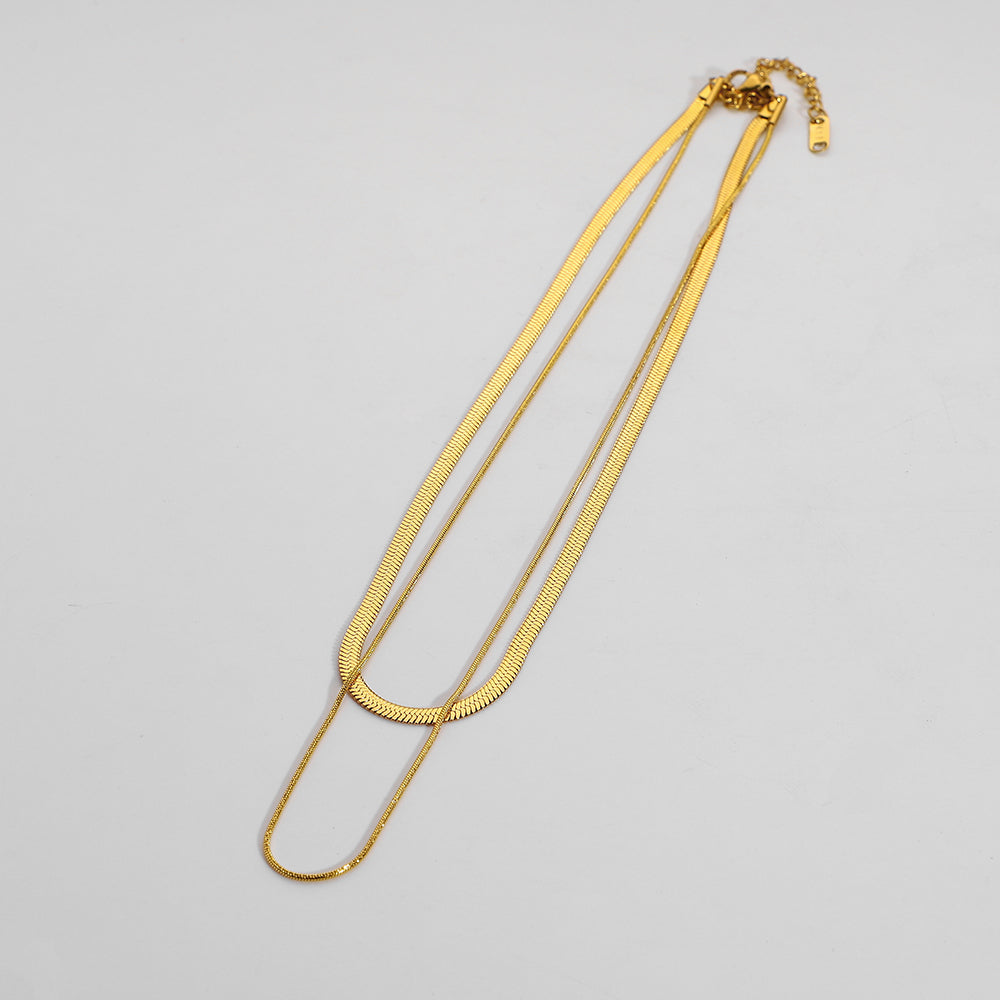 Herringbone Snake Necklace - SJB-DIAMOND ELITES
