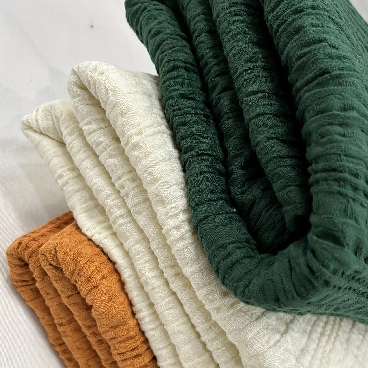 1pc 100% Cotton Waffle Weave Textured Throw Blanket, Soft Skin-Friendly Breathable Vintage Stripe Pattern For Living Room Bedroom Sofa Decor, Gift For Friends Parents For Holidays, Air Conditioner Blanket, Outdoor Shawl Wrap, Lootquake LLC
