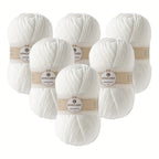 6pcs 4 Layers Hand-woven Crochet Yarn, Soft And Comfortable, 100% Acrylic Yarn, Suitable For DIY Crocheting And Knitting Scarf, Sweater, Shawl, Blanket, 1.76oz/pc