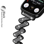 7-word Diamond Alloy Metal Classic Style Watch Band Pi-Mart