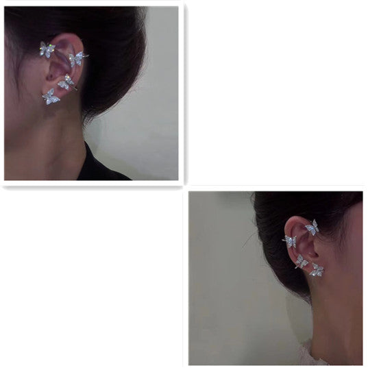 Fashion Earring Butterfly Ear Clip And Ear Hook Jewelry Pi-Mart