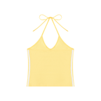 Loki & Ivy Women's Color Block Halter Crop Tank Top