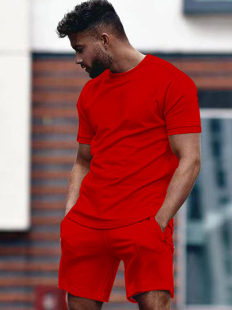 Men's Casual Short Sleeve T-Shirt Sports Suit Lootquake LLC