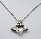 Classic Cross Heart Annulus Necklace Pi-Mart