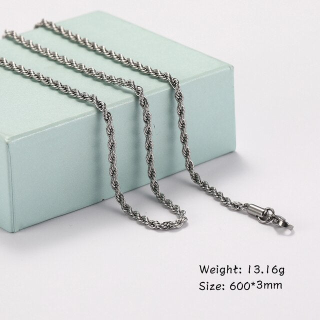 Men's Curb Cuban Chain Necklace Pi-Mart