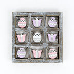 Easter Spring Tic Tac Toe Wooden Game Decor Set Tulip & Egg Pieces - 2 Sizes BandsCo Straps