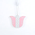 Easter Wooden Hanging Ornaments Set Rustic Spring Home Decor Bunny Egg Chick Handmade BandsCo Straps