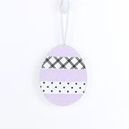 Easter Wooden Hanging Ornaments Set Rustic Spring Home Decor Bunny Egg Chick Handmade BandsCo Straps