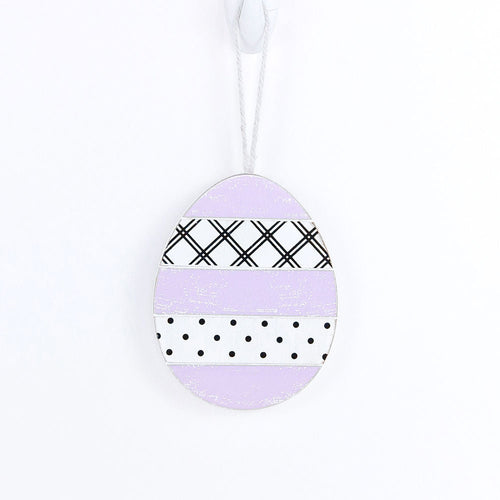 Easter Wooden Hanging Ornaments Set Rustic Spring Home Decor Bunny Egg Chick Handmade BandsCo Straps