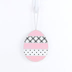 Easter Wooden Hanging Ornaments Set Rustic Spring Home Decor Bunny Egg Chick Handmade BandsCo Straps