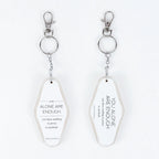 Wooden Inspirational Keychains Double Sided Engraved Motivational Messages Vertical Horizontal BandsCo Straps