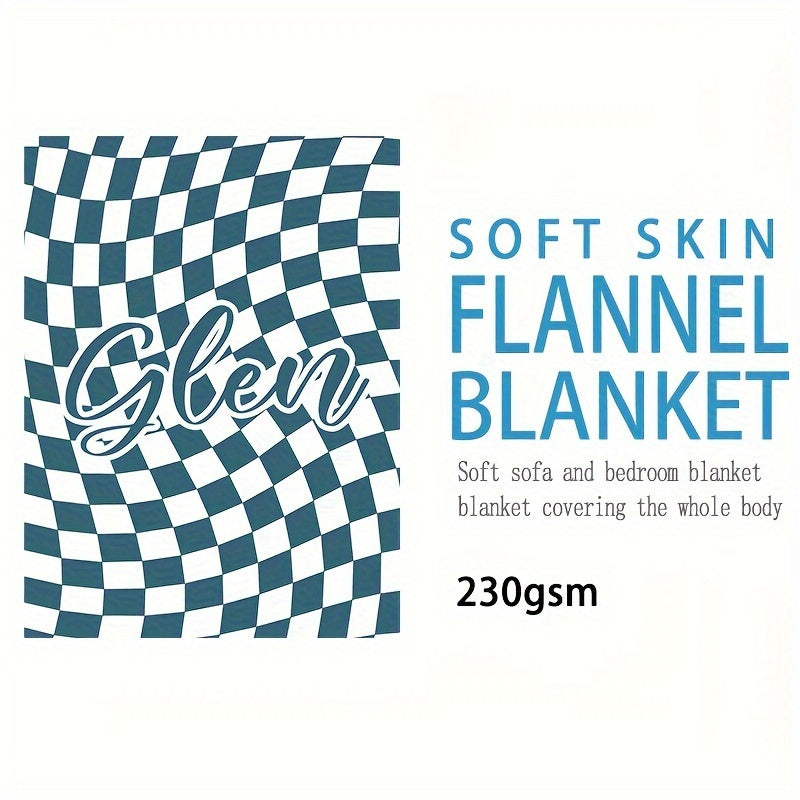 1pc Custom Blanket Vintage Striped Name Custom Blanket Soft Flannel Sofa Blanket TV Blanket Personalized Custom Blanket Exclusive Gift Blanket Lootquake LLC