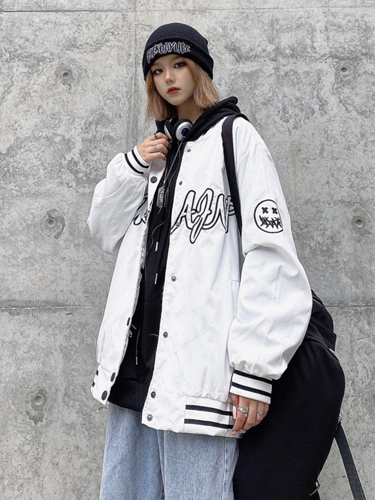 Loose Korean Student Baseball Uniform Jacket Pi-Mart