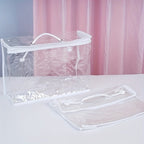 1pcs/2pcs 2-Pack Transparent PVC Travel Makeup Bag, Waterproof Cosmetic Pouch for Travel, Portable Quilt Blanket Storage Bag Lootquake LLC