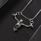 Crucifixion Skull Pendant Necklace Pi-Mart