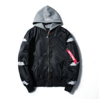 Japanese youth embroidery Harajuku style men's outer pilot jacket