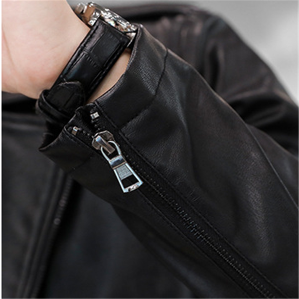 Mid-length leather jacket Pi-Mart
