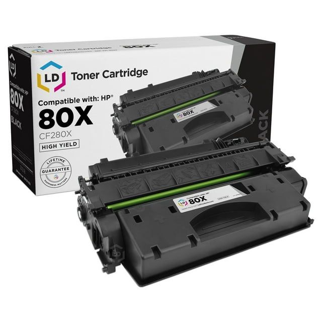 LD ? Compatible Replacements for Hewlett Packard CF280X (HP 80X) 2PK HY Black Toner Cartridges for Laserjet Pro 400 M401dn, 400 M401dne, 400 M401dw, 400 M401n & 400 M425dn