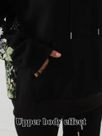 Women's Solid Color Floral Long Sleeved Sweatshirt - SJB-DIAMOND ELITES