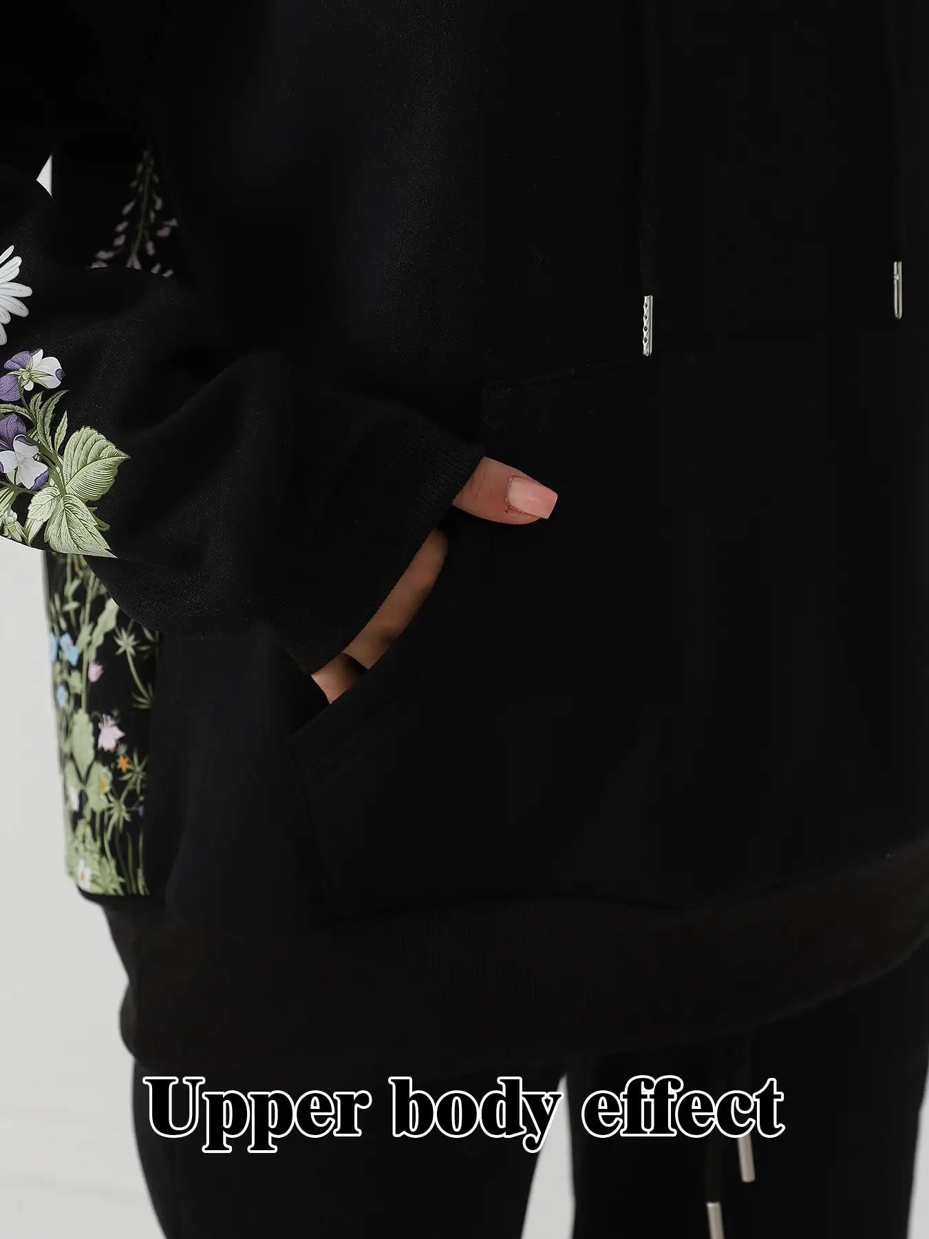 Women's Solid Color Floral Long Sleeved Sweatshirt - SJB-DIAMOND ELITES