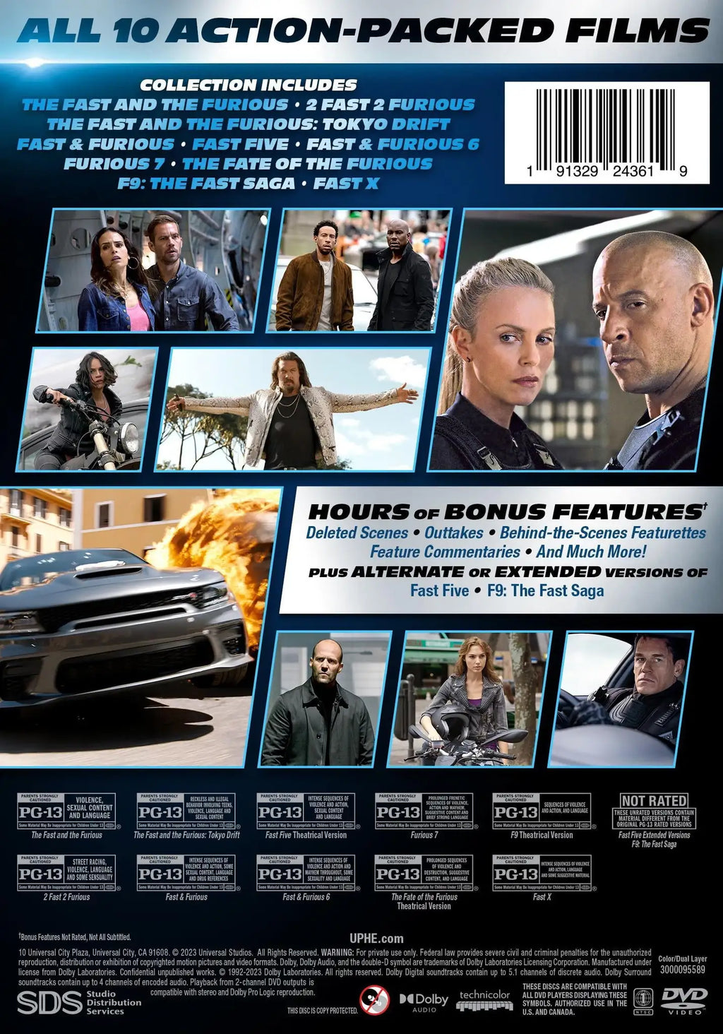 Fast & Furious 10-Movie Collection (Walmart Exclusive) (DVD)