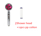 Shower Head Water Saving Flow 360 Degrees Rotating With Small Fan ABS Rain High Pressure Spray Nozzle Bathroom Accessories