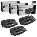 LD Compatible Replacement for HP 55A CE255A Black Toner Cartridge 3-Pack for 500 MFP M525dn, 500 MFP M525f, flow MFP M525c, M521dn MFP, MFP M521dw, P3010, P3015, P3015d, P3015dn, P3015n, P3015x