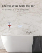 Bathroom Red Wine Glass Holder Seamless Wall Hanging Pi-Mart