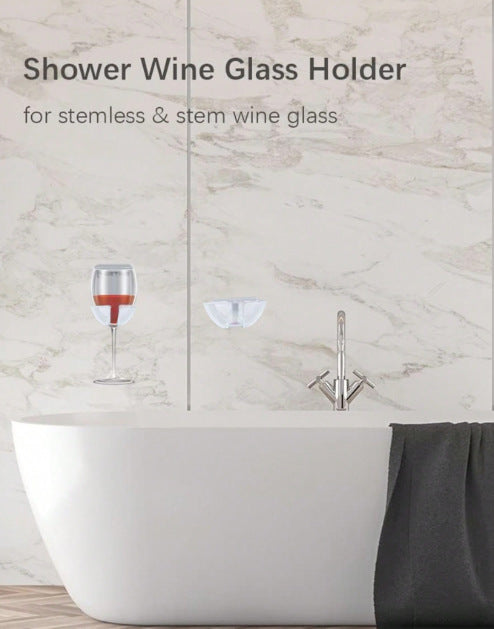 Bathroom Red Wine Glass Holder Seamless Wall Hanging Pi-Mart
