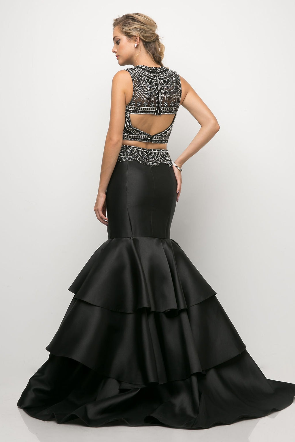 Beaded bodice 2 Piece Mermaid Gown Purplish Diva