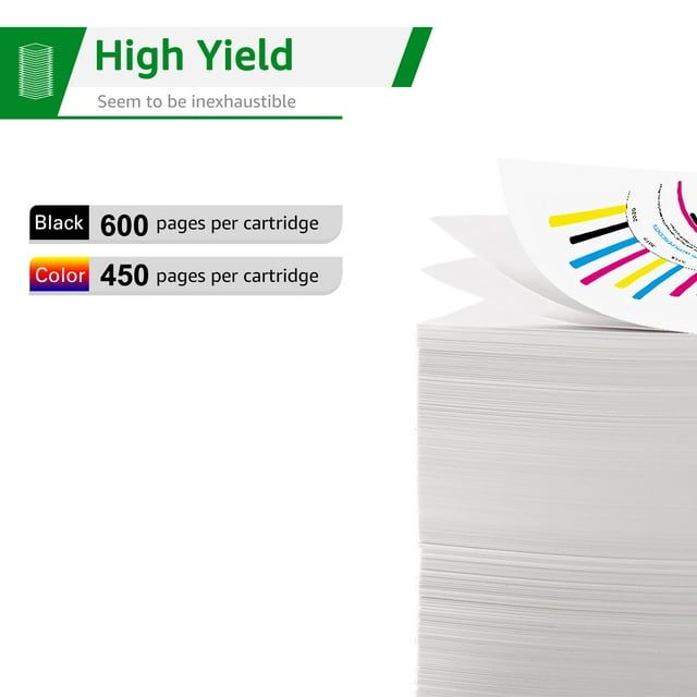 Greensky 61 XL Black and Color Replacement for HP Printer Ink 61XL for Envy 4500 5530 Deskjet 1000 1010 1510 2540 3050 Officejet 2620 4630 (2 Pack)