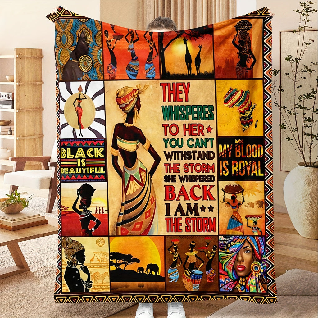 Soft & Cozy African American Heritage Flannel Throw Blanket - Perfect Birthday, Christmas, Or Holiday Gift For Family Lootquake LLC