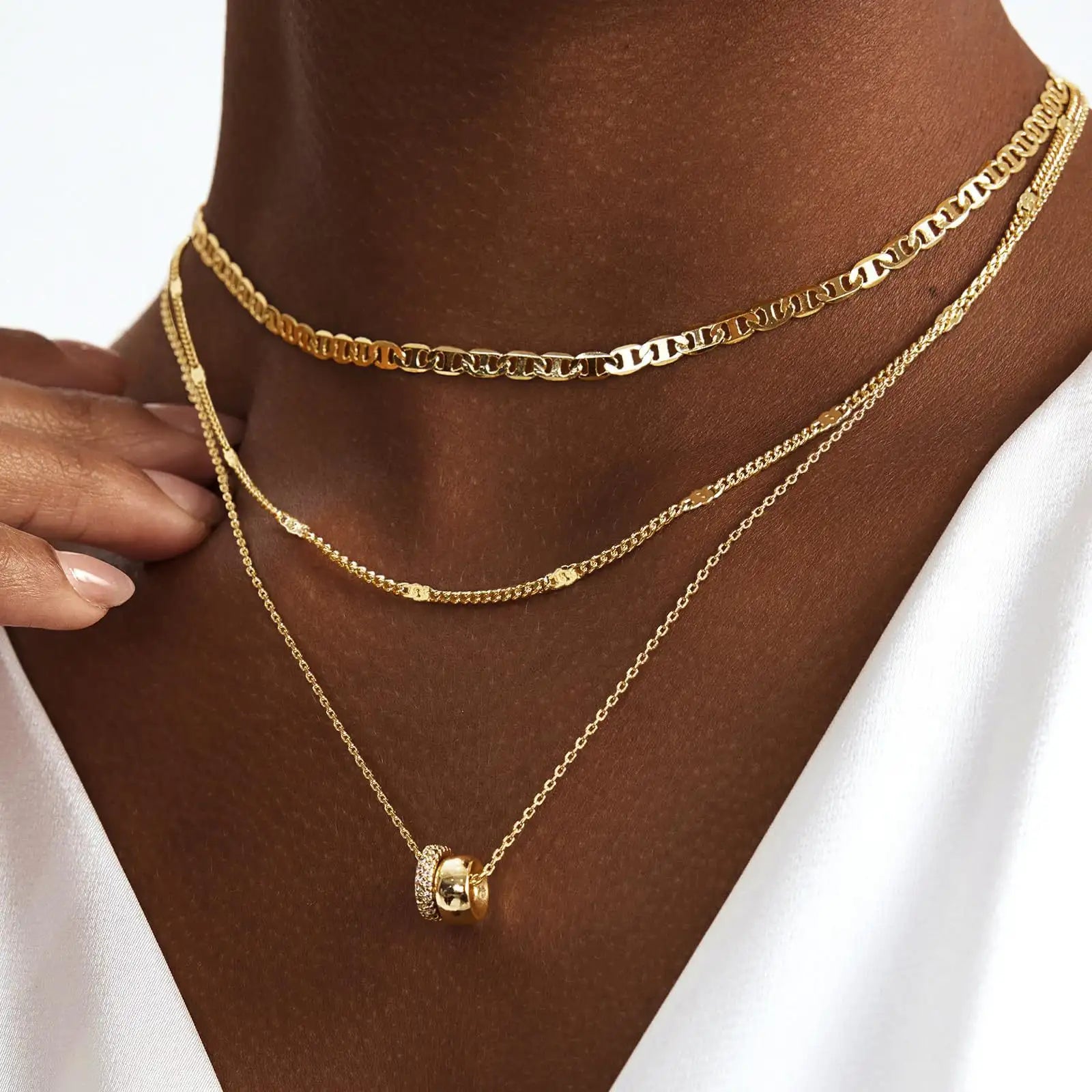 Necklace Zircon-laid Necklace Suit Women