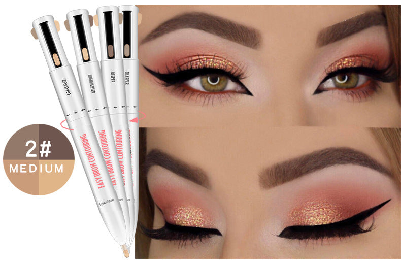 Eyebrow Shaping Set 3 In 1 Foldable Adjustable Eyebrow Stencil For Perfect Brows Shapes Makeup Pi-Mart