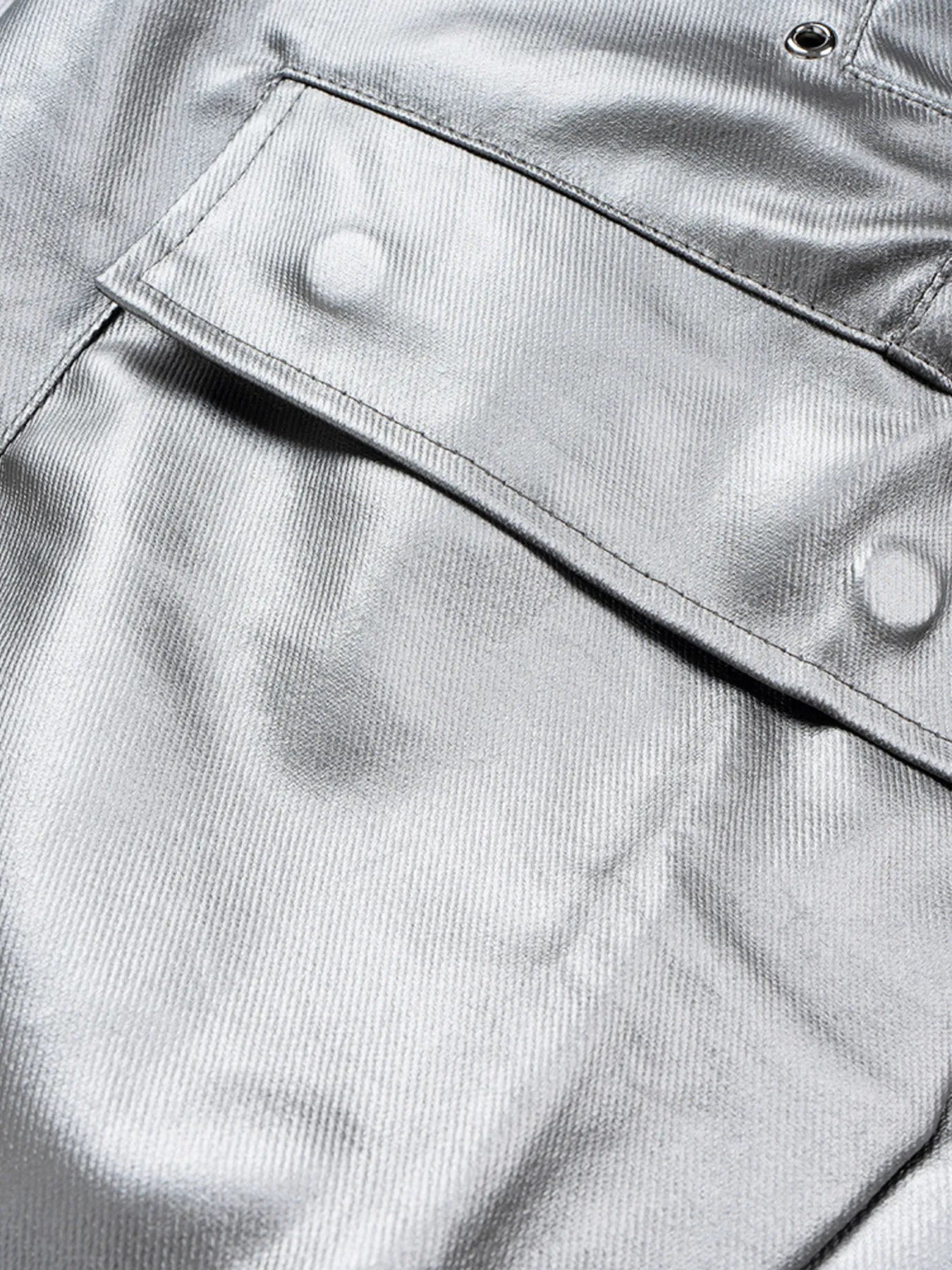Men's Cargo Style Metallic Zipper Shorts