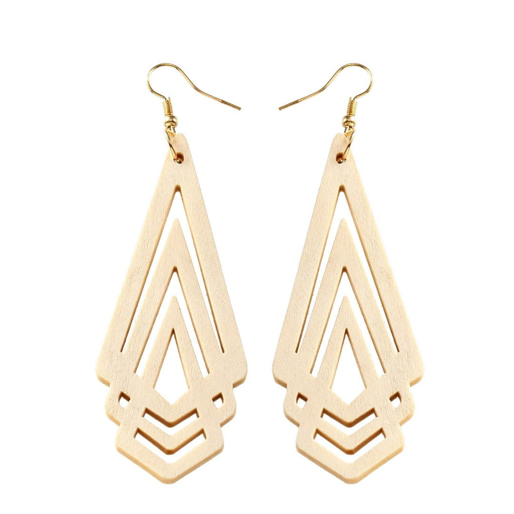 Wooden earring pendant