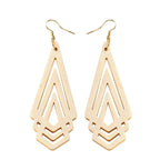 Wooden earring pendant