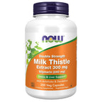 NOW Supplements, Milk Thistle Extract, Double Strength 300 mg, Silymarin (240 mg), Supports Liver Function*, With Artichoke and Dandelion, 200 Veg Capsules