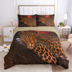 Three-piece Bed Leopard Duvet Cover Thickened Pi-Mart