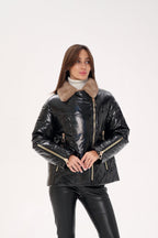 Genuine Mink Fur Down Fill Jacket - SJB-DIAMOND ELITES