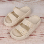 Platform Slippers Women's Summer Buckle Home Shoes Fashion Outdoor Wear Soft Bottom Sandals Pi-Mart