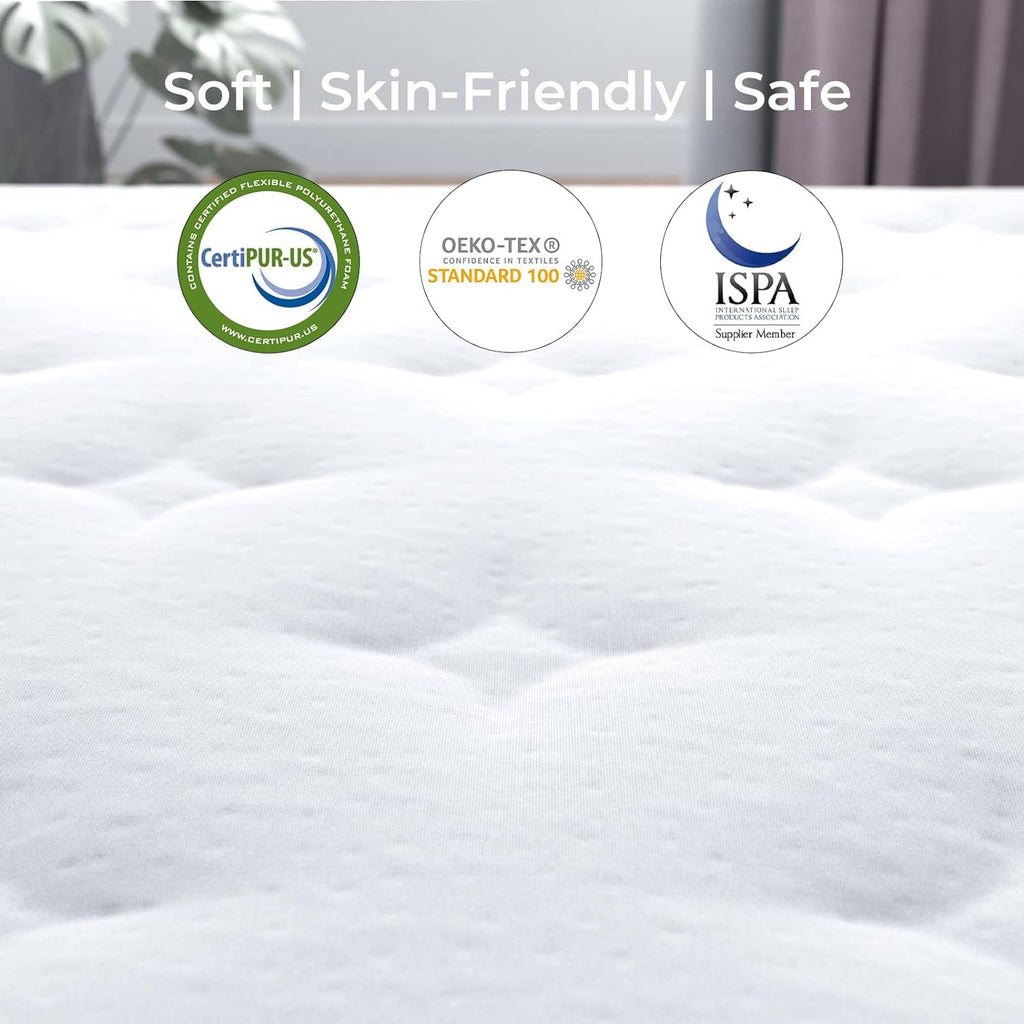 Full Mattress, 12 Inch Hybrid Full Mattress, Full Size Mattress In A Box, Plush Foam Mattress With Individually Pocketed Coils, Motion Isolation For Pressure Relief, Medium Soft Pi-Mart