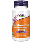 NOW Supplements, D-Mannose 500 mg, Non-GMO Project Verified, Healthy Urinary Tract*, 60 Veg Capsules