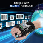 Portable Two-dimensional Wrist Barcode Scanner Gloves Bluetooth Scanner