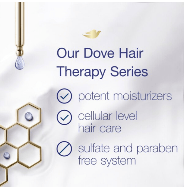Dove Hydrating Shampoo; Hair Therapy with Hyaluronic Serum for Dry Hair; 13.5 fl oz EasyOptionXY LLC