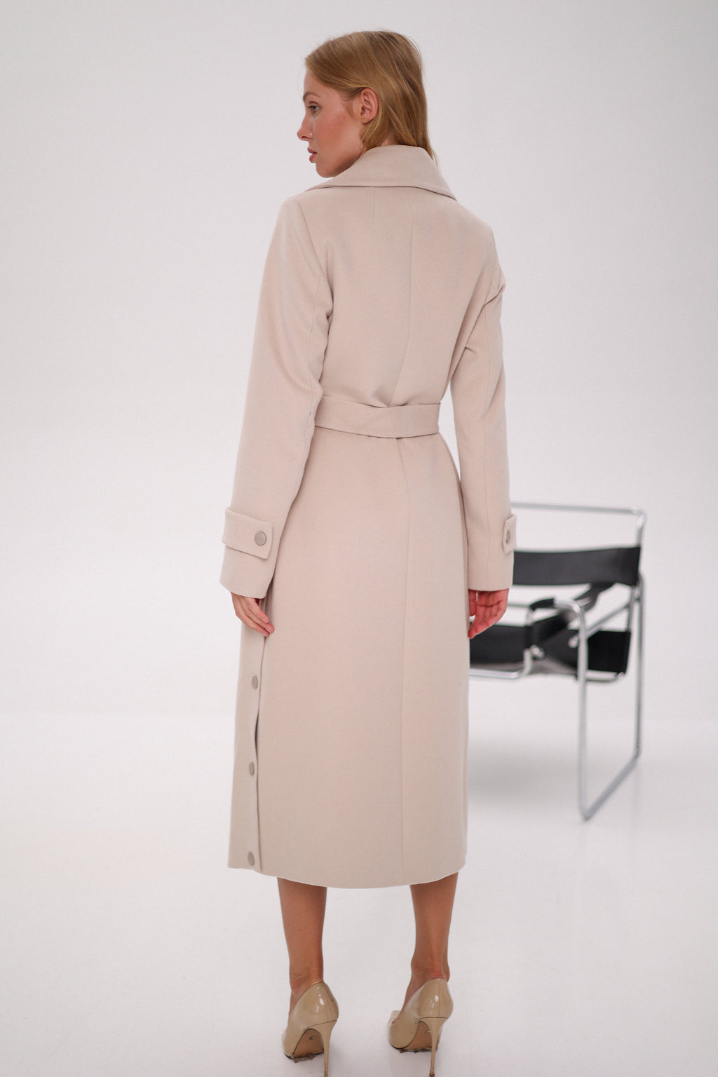 Camille Cashmere Blend Coat in Beige - SJB-DIAMOND ELITES