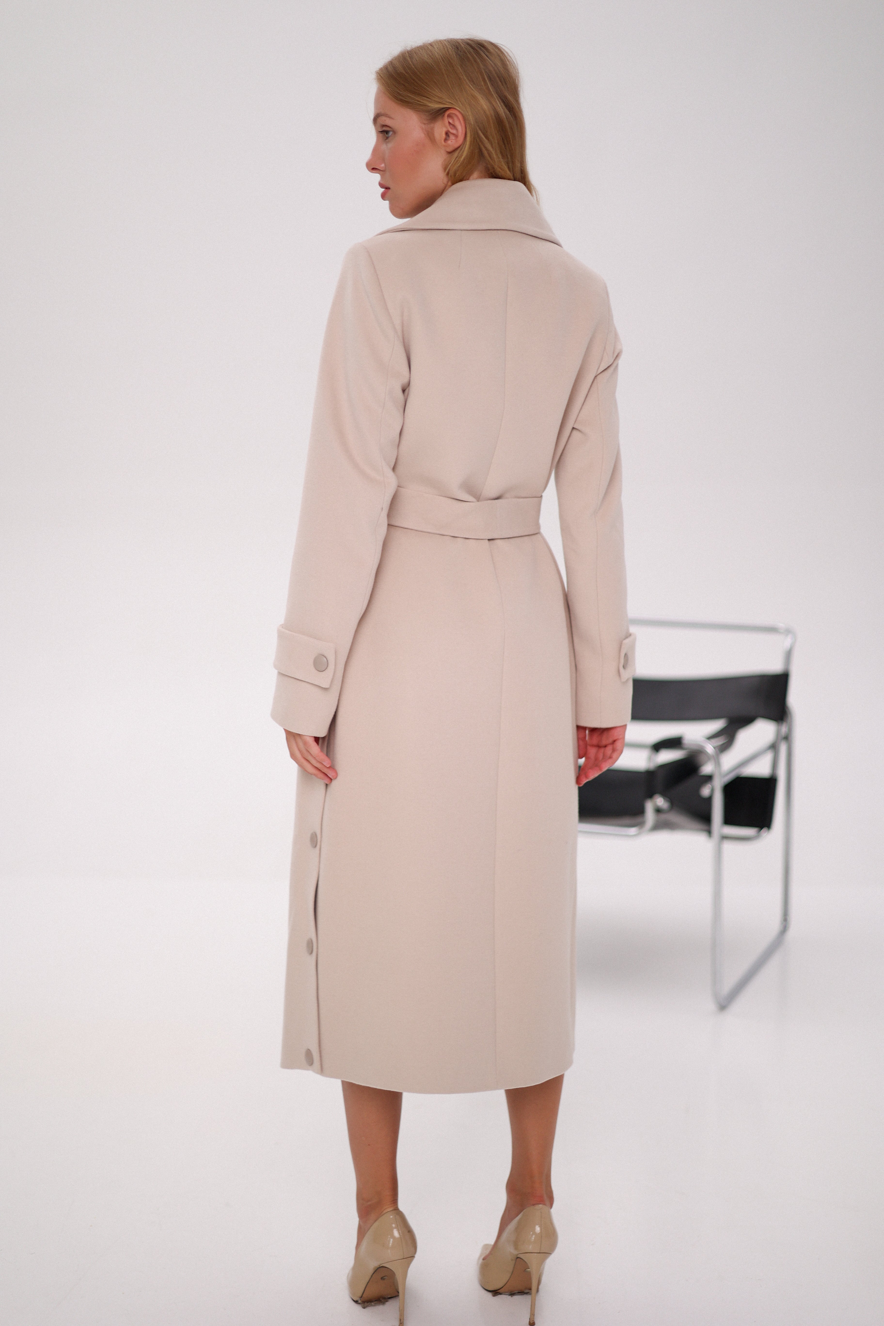 Camille Cashmere Blend Coat in Beige - SJB-DIAMOND ELITES