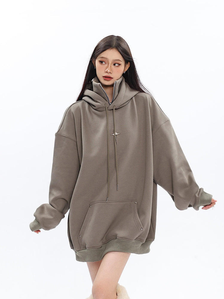 Design Inspired Metal Hooded Hoodie Pi-Mart